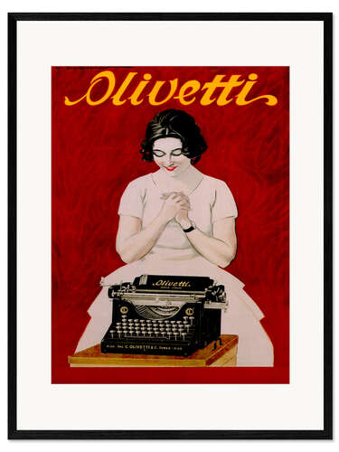 Gerahmter Kunstdruck Olivetti