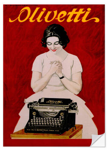 Selvklebende plakat Olivetti