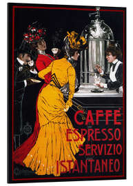 Aluminium print  Caffe Espresso Servizio Istantaneo