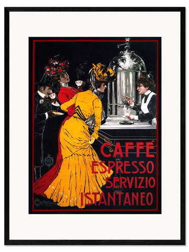 Impresión de arte enmarcada Caffe Espresso Servizio Istantaneo