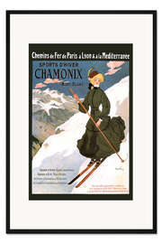 Gerahmter Kunstdruck Abel Faivre Sports D'Hiver Chamonix