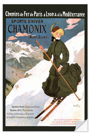 Selvklebende plakat Sports D'Hiver Chamonix (French)