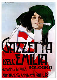 Selvklebende plakat Gazzetta dell'emilia