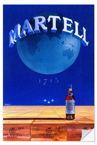 Selvklæbende plakat Martell Cognac