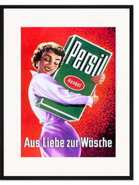 Gerahmter Kunstdruck Persil - Aus Liebe zur Wäsche