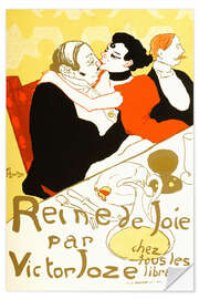 Selvklebende plakat Reine de Joie par Victor Joze