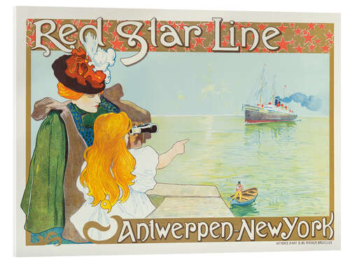 Acrylic print Red Star Line, Antwerpen-NY