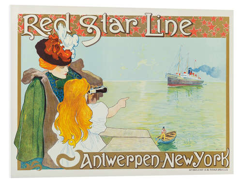 Stampa su PVC Red Star Line, Antwerpen-NY