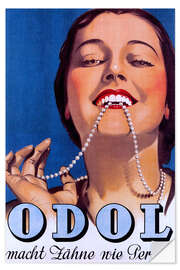 Selvklebende plakat Odol makes teeth like pearls