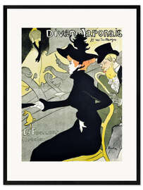 Impressão artística com moldura Divan Japonais - Henri de Toulouse-Lautrec