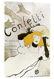 Tableau en verre acrylique  Confetti - Henri de Toulouse-Lautrec