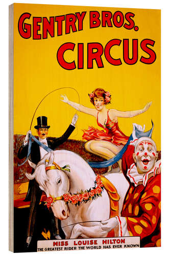 Wood print Gentry Bros  Circus