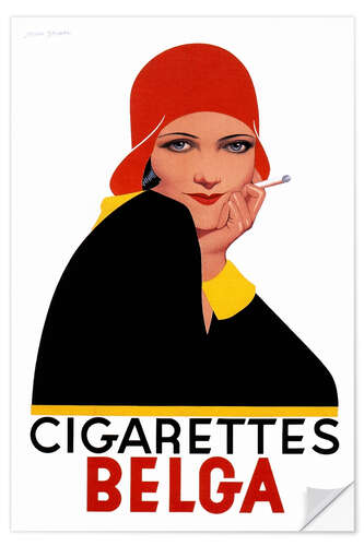 Naklejka na ścianę Cigarettes Belga