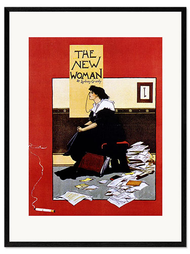 Ingelijste kunstdruk The new woman by Sydney Grundy