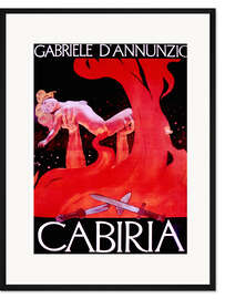 Gerahmter Kunstdruck Gabriele D'Annunzio, Cabiria