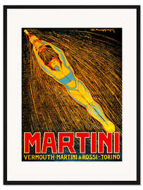 Gerahmter Kunstdruck Martini Vermouth Martini &amp; Rossi Torino