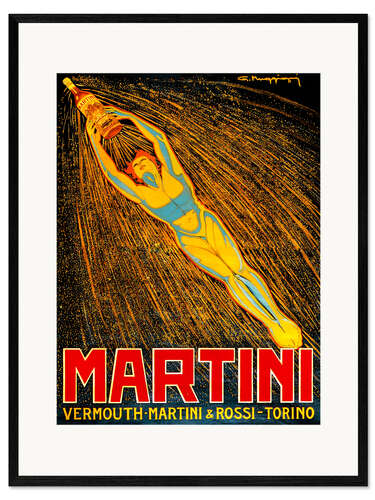Ingelijste kunstdruk Vermouth Martini