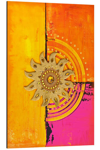 Aluminium print Golden Sun