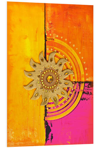 Foam board print Golden Sun