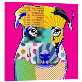 Tableau en aluminium Pop Art Bouledogue