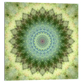 Gallery print Mandala yellow green