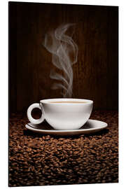 Magnettafel Kaffee Tasse Bohnen Aroma