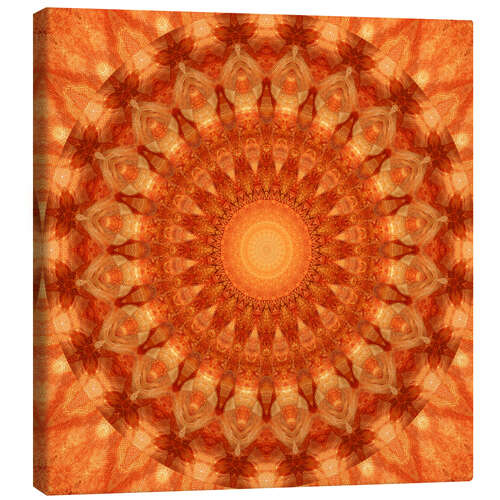 Canvas print Mandala orange