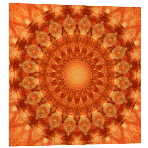 Cuadro de PVC Mandala orange