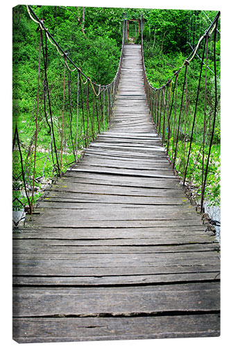 Canvas print rope bridge