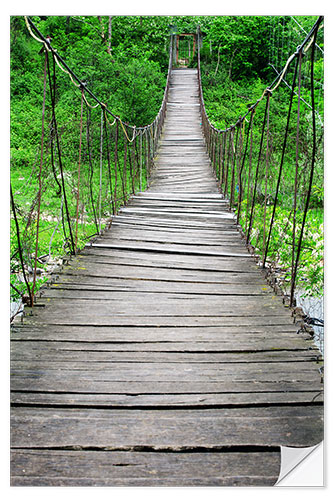 Wall sticker rope bridge