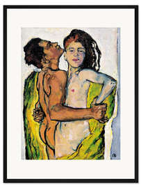 Gerahmter Kunstdruck Liebespaar