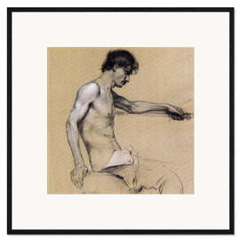 Kehystetty taidepainatus Male nude study