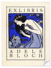 Selvklebende plakat Bookplate for Adele Bloch