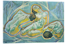 Tableau en verre acrylique Trois femmes accroupies - Koloman Moser