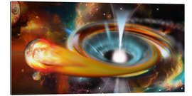 Gallery print Black hole with Pulsar, universe, galaxy