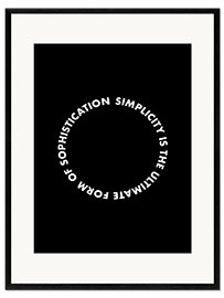 Framed art print Simplicity is the ultimate form of sophistication (da Vinci)