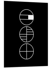 Hartschaumbild Bauhaus Glyphen