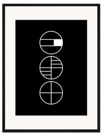 Gerahmter Kunstdruck Bauhaus Glyphen