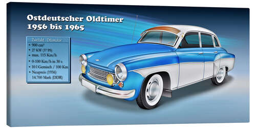 Canvas print Oldtimer Wartburg 311, GDR nostalgia