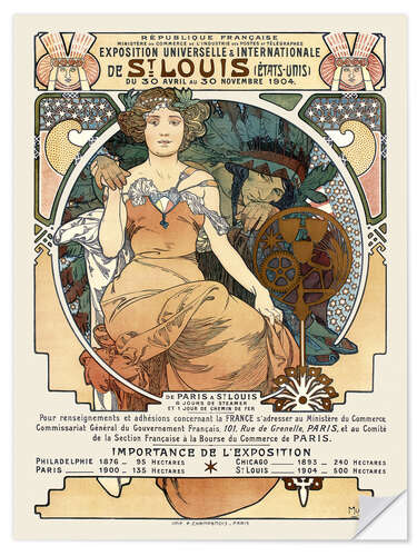 Selvklebende plakat St. Louis World's Fair 1904