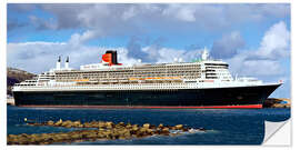 Selvklebende plakat Queen Mary 2 in the port of La Palma