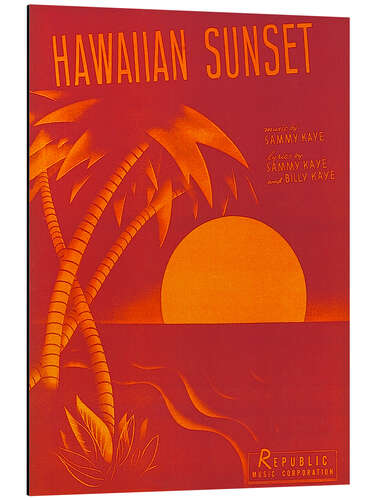 Tableau en aluminium Hawaiian sunset