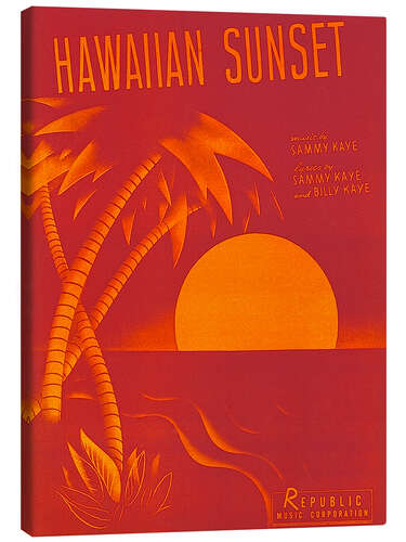 Lerretsbilde Hawaiian sunset