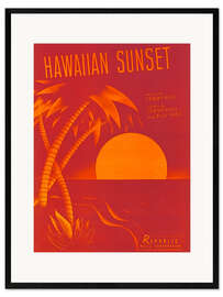 Impresión de arte enmarcada Hawaiian sunset