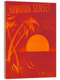 Stampa su legno Hawaiian sunset