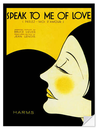 Vinilo para la pared Speak to me of love