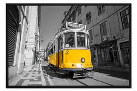 Gerahmter Kunstdruck Straßenbahn, Lissabon