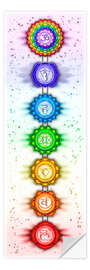 Självhäftande poster The Seven Chakras - Series V - Artwork II