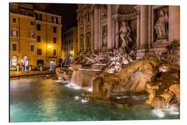 Tableau en aluminium Fontaine de Trevi à Rome, Italie