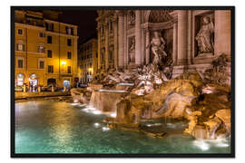 Gerahmter Kunstdruck Rom Fontana di Trevi Italien